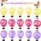 Tropical Flower Printed Latex Balloons(Blue, Dark_blue, Fruit_green, Orange, Purple, Rose_red, Yellow)
